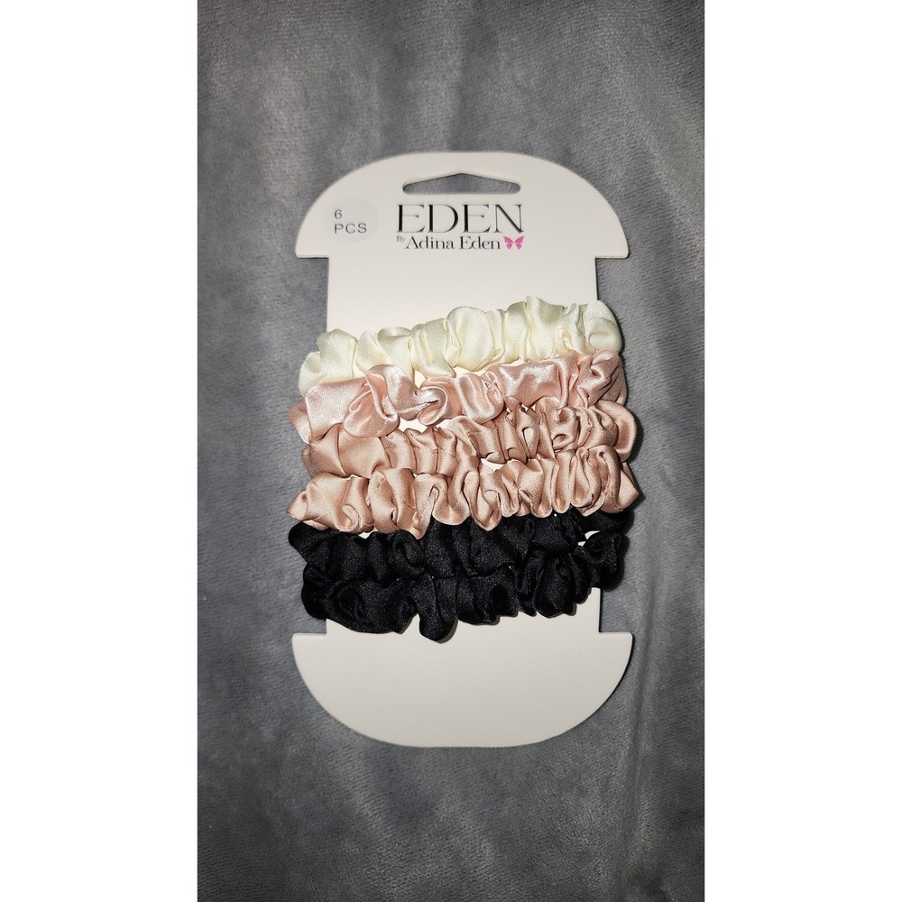 Eden by Adina Eden Satin Hair scrunchies Set of 6